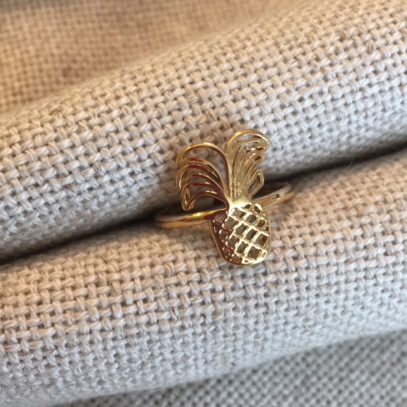 J. Crew Wire Pineapple Ring Burnished Gold NWT - Picture 3 of 8